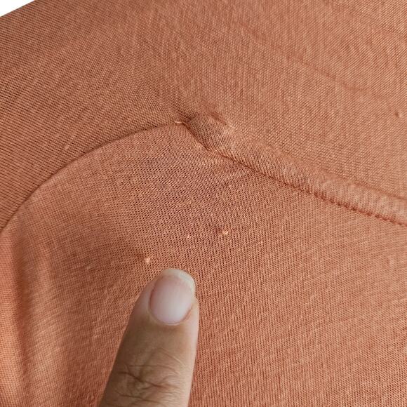 LOGO Lori Goldstein 3X Cardigan Orange Sheer Hem Asymmetrical Drape Lagenlook - Picture 16 of 16